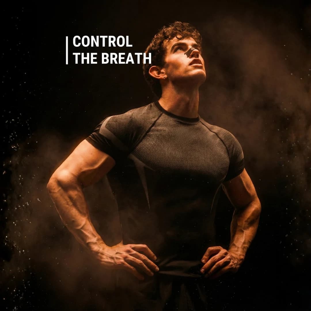 PowerBreath хамрын наалтыг дасгалын үед хэрэглэх зураг